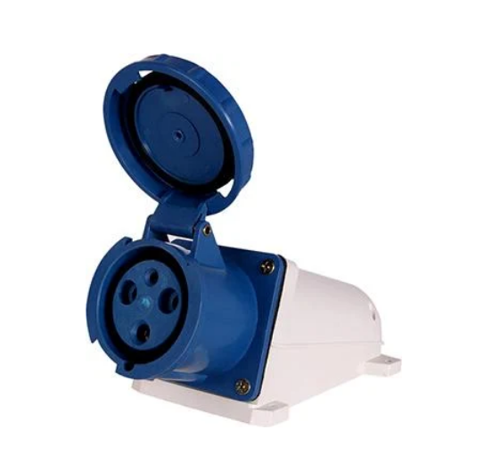 Силова розетка E.NEXT e.socket.pro.3.63 2P+PE 63А 230 В стаціонарна IP67 Синій (p012003)