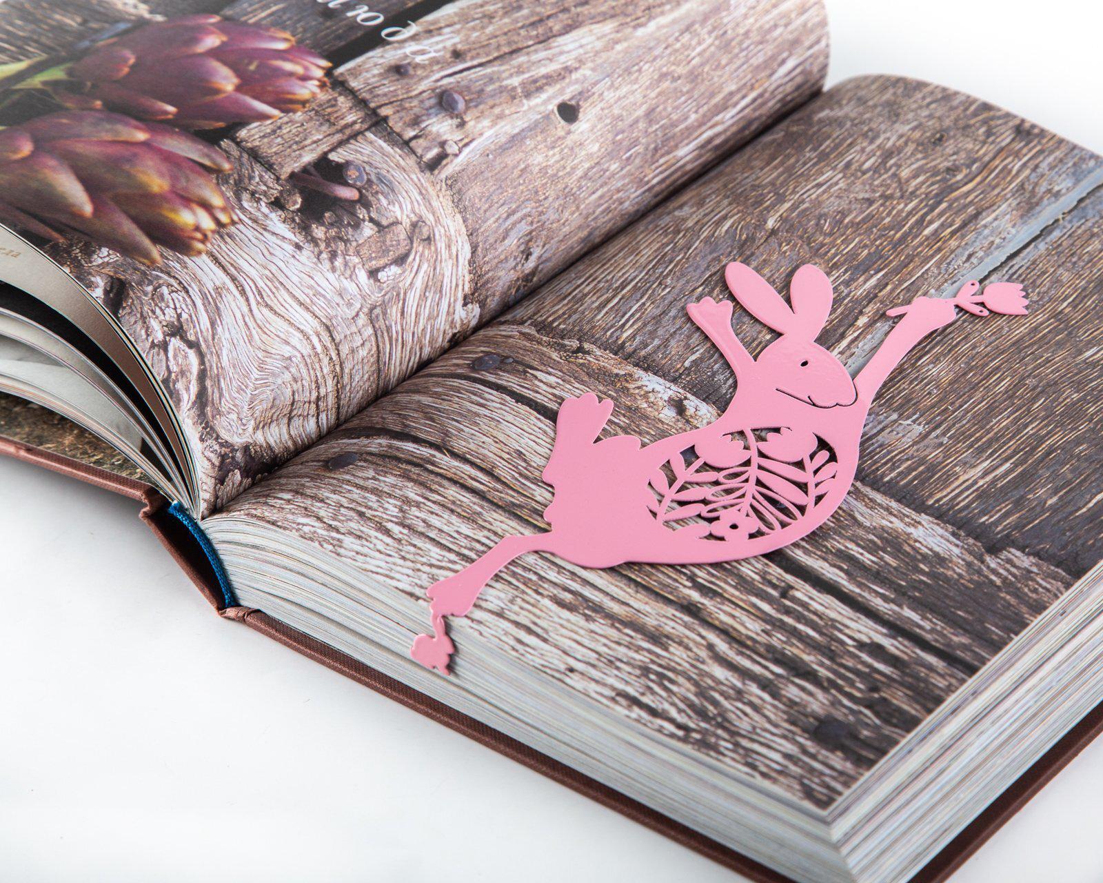 Закладка для книг Танцюючий великодній заєць Рожевий (sp6-2050079785030)