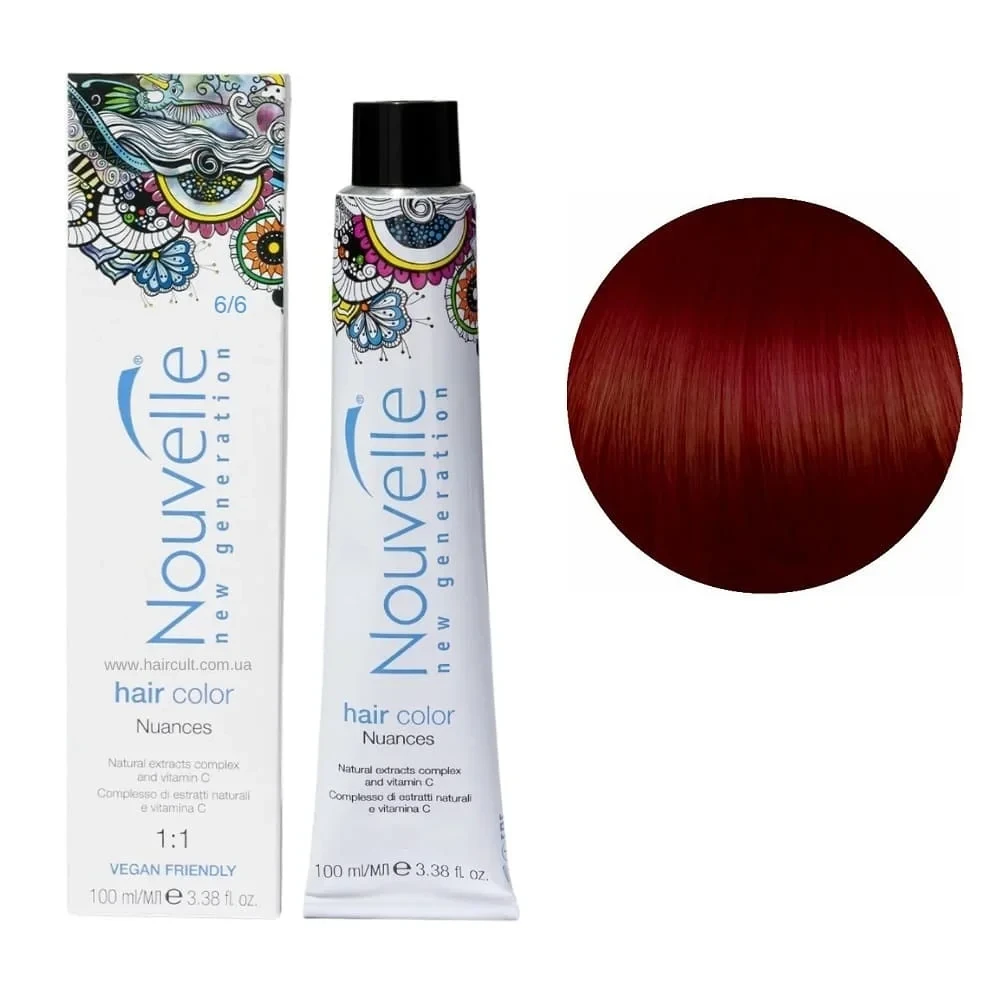 Краска для волос Nouvelle Hair Color 6/6 Темный красный блонд 100 мл