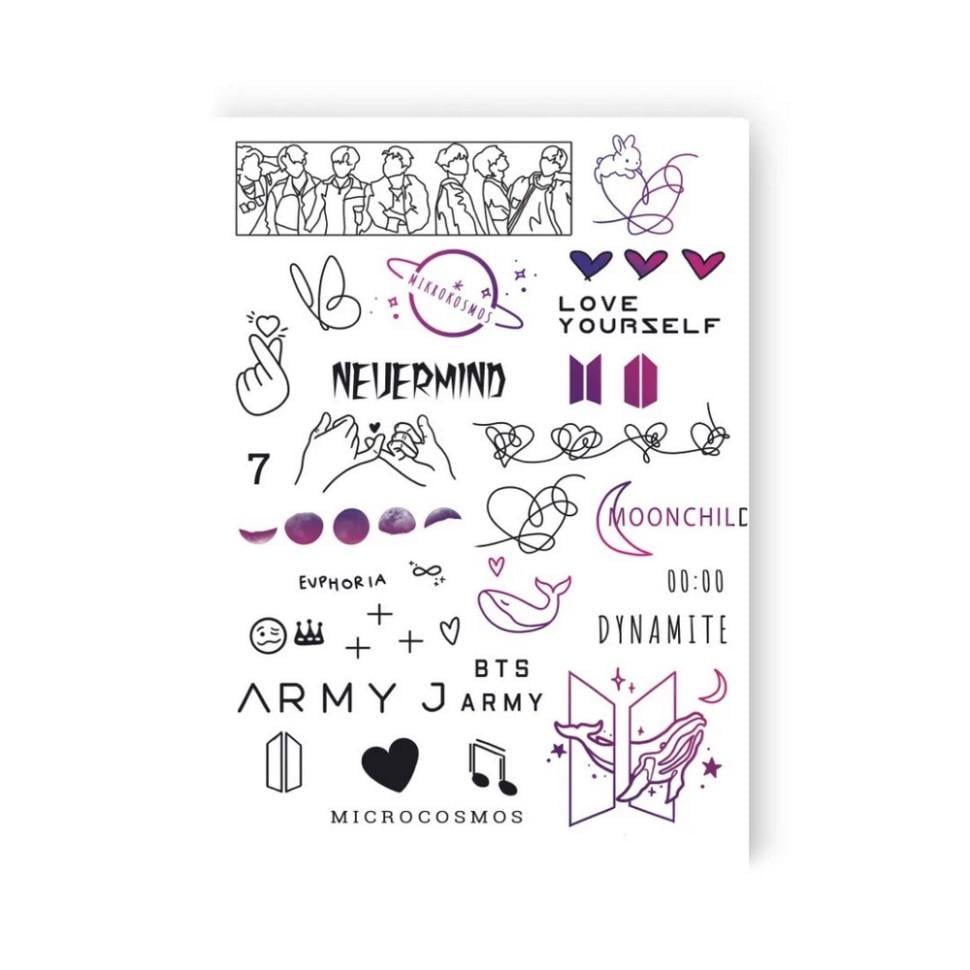 Набір тату тимчасових BTS microcosmos (LB-190)
