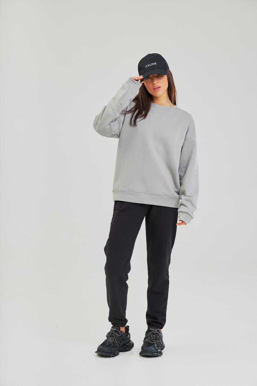 Свитшот женский М126.3 петля с карманами M Светло-серый (688-1-61) - фото 3 Свитшот женский М126.3 петля с карманами M Светло-серый (688-1-61) - фото 3