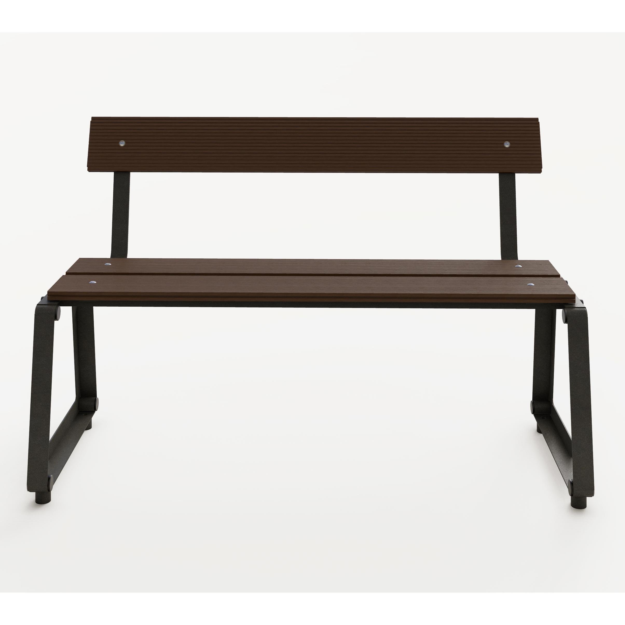 Скамейка Неборай Zorena сталь/террасная доска 1174х530х730 мм (LZr) - фото 2