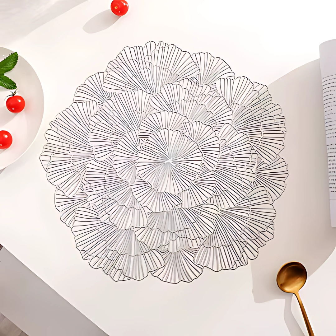 Салфетка сервировочная под горячее 2 шт. Серебристый (C052_silver) - фото 2 Салфетка сервировочная под горячее 2 шт. Серебристый (C052_silver) - фото 2