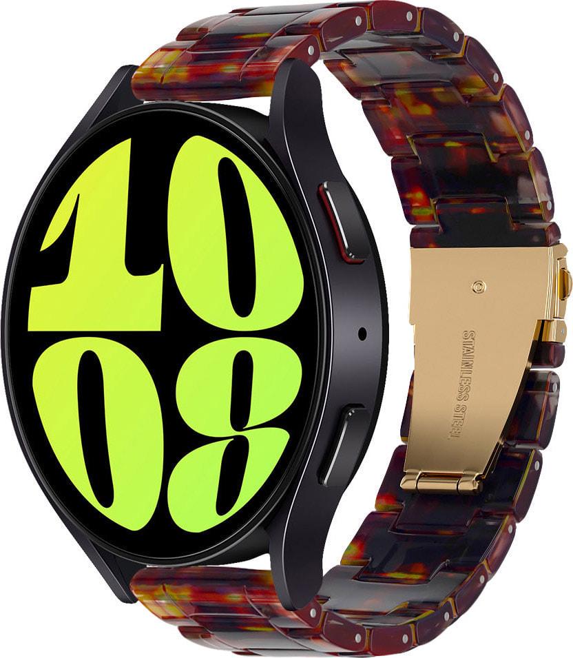 Ремешок из смолы Resin для смарт-часов Galaxy Watch 6 40 мм Orange/Black (37589-47)