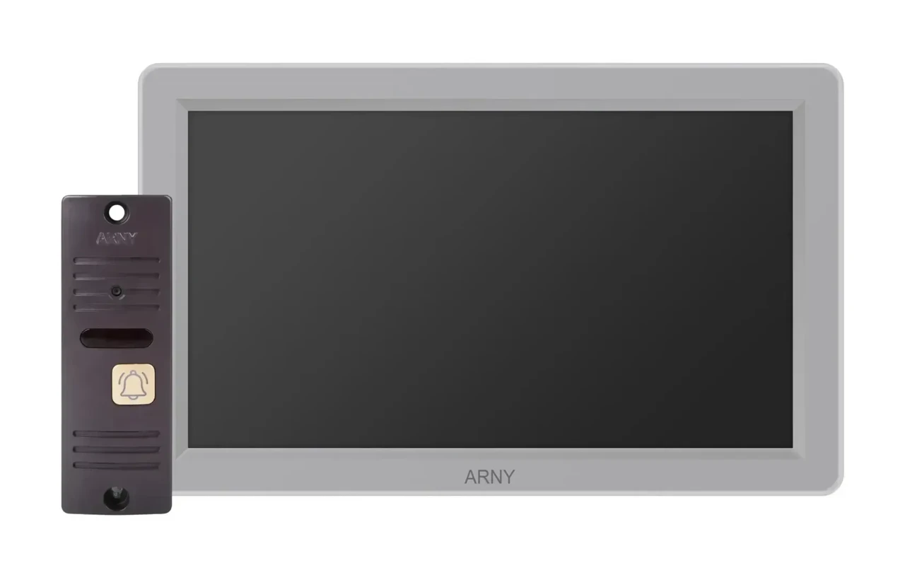 Комплект видеодомофона мультиформатный ARNY AVD-7012FHD AVD-712FHD 2Мп 7'' IPS + AVP-05 2Мп 74° Gray/Brown
