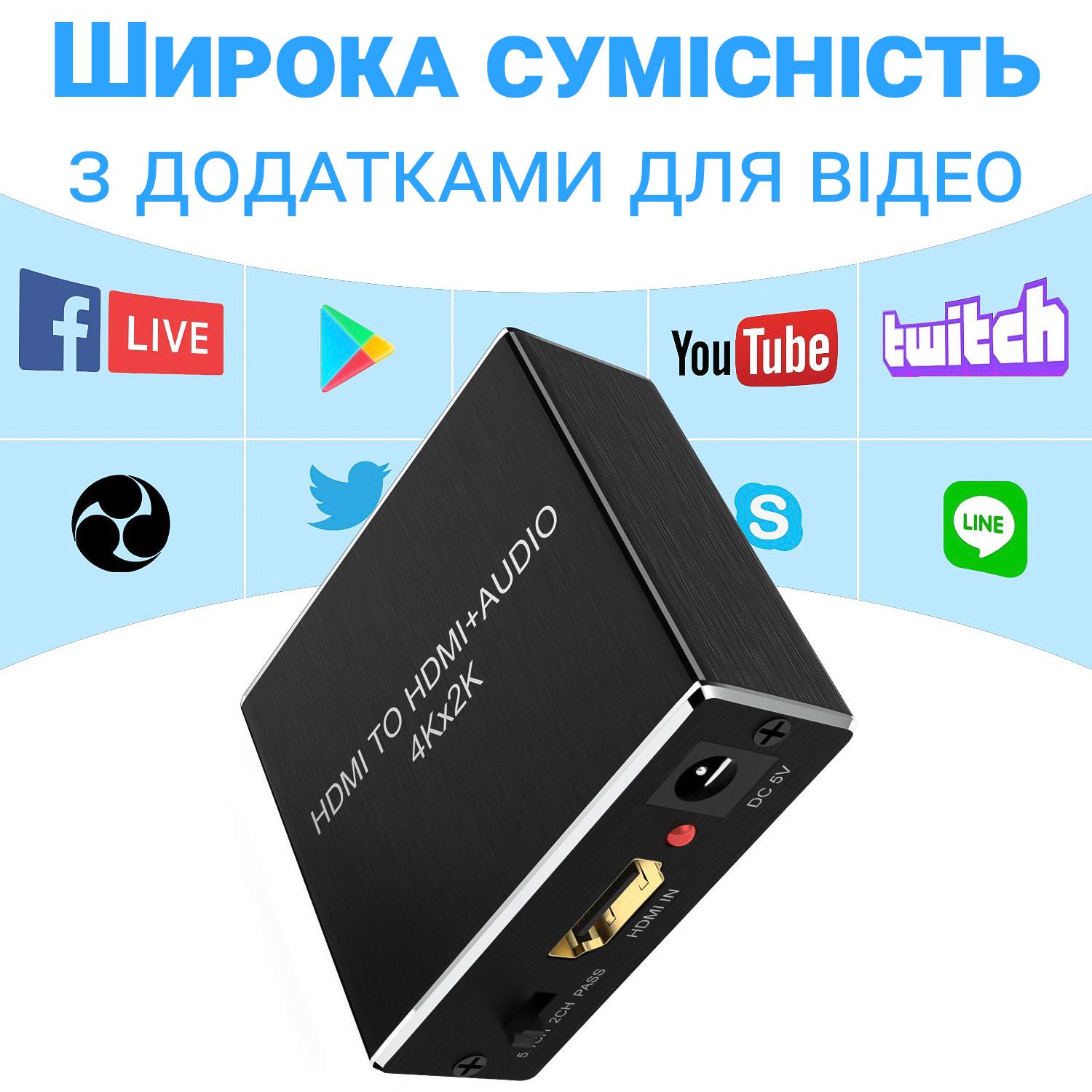 Экстрактор HDMI аудио Addap HAE-02 конвертер звука с HDMI на оптический SPDIF/Toslink и 3,5 мм - фото 11