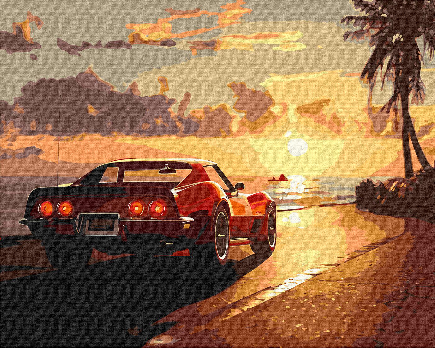 Набір для розпису по номерах Ideyka Поїздка біля узбережжя КНО2794 40x50 см (MTT-197907)