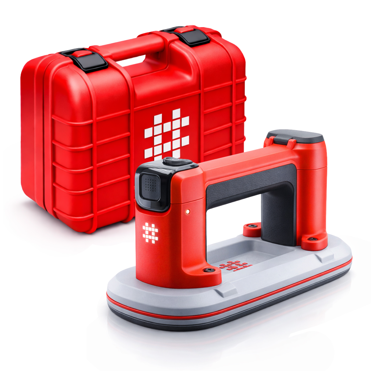 Присоска вакуумная аккумуляторная Shijing 240x90 мм и кейс (6112-1P)