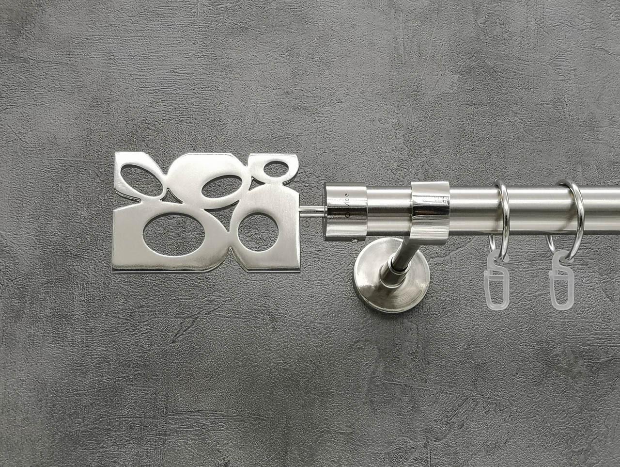 Карниз Quadrum Бисет гладкая штанга одинарный модерн 25 мм 320 см Сталь (46977162)