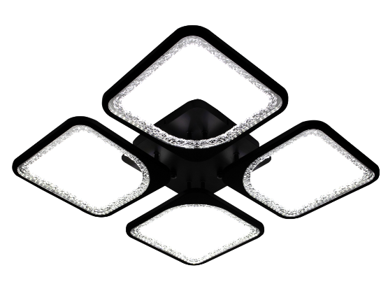 Люстра светодиодная акриловая Valeso V K39562-4 BK с пультом (000031065)