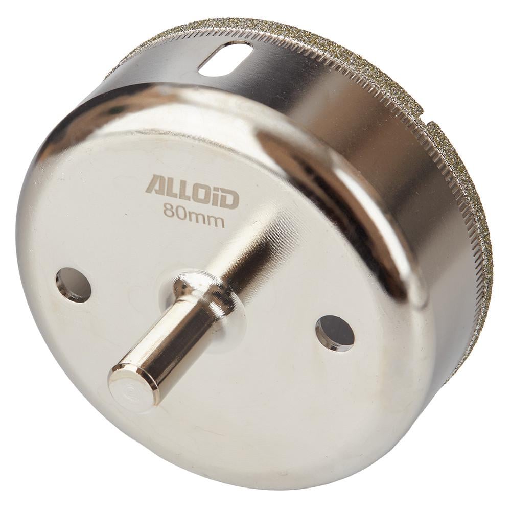 Сверло корончатое алмазное Alloid Base GS-50080 по стеклу и керамике 80 мм (31642702)