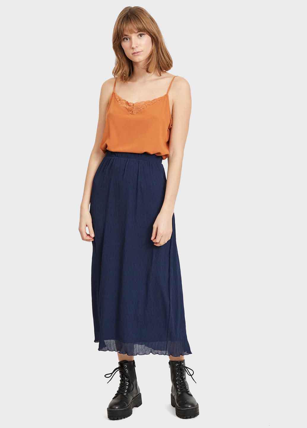 Юбка Vila р. 42 Синий (140635371b51)