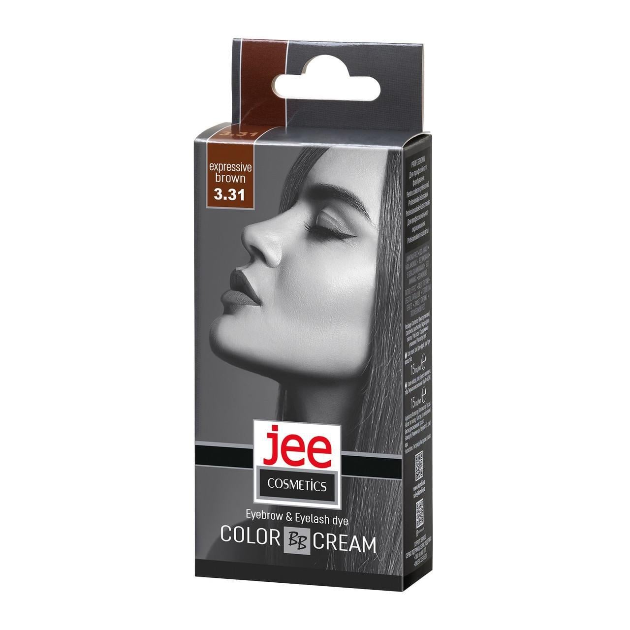 Крем-краска для бровей и ресниц JEE Cosmetics 15 мл №3-31 Выразительный коричневый (2493628855)