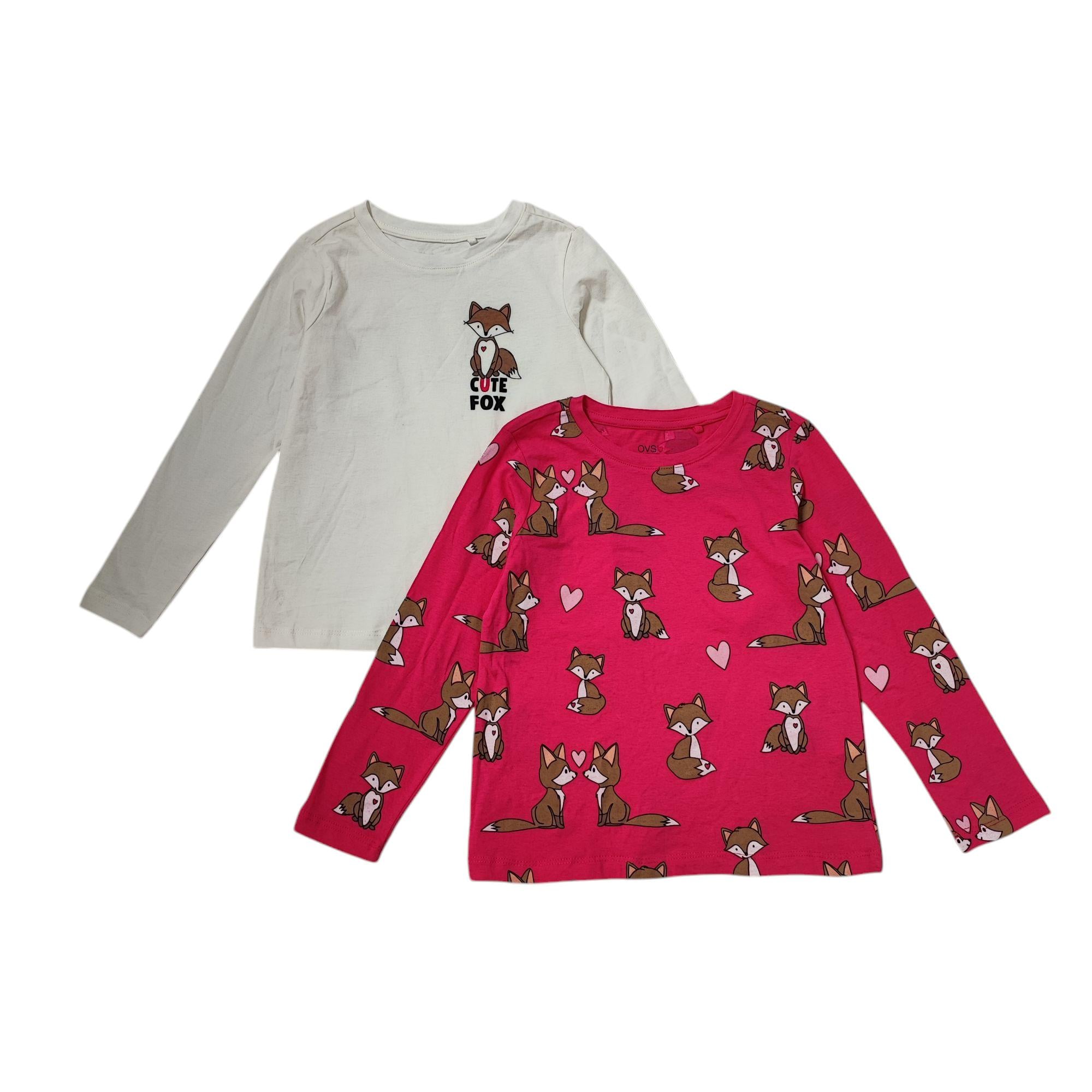 Набір лонгслівів для дівчинки OVS 116 см 2 шт. Різнобарвний (0609)