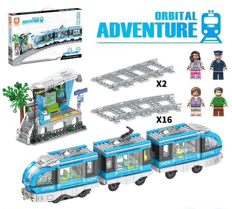 Конструктор дитячий Міжміський Експрес з інтерактивним рухом/вокзалом та колією арт 862 дет. Різнокольоровий - фото 5