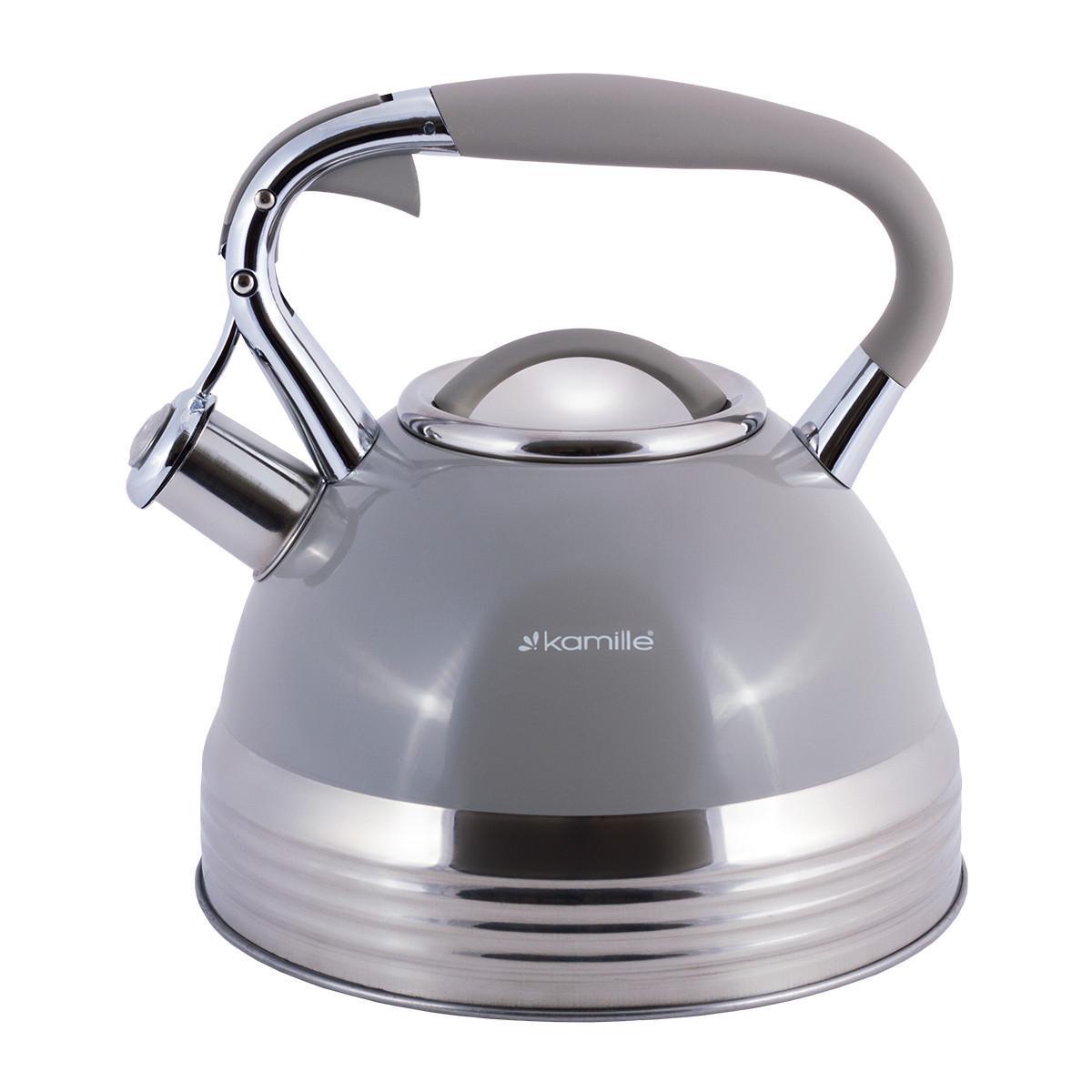 Чайник Kamille KM-0696AN из нержавеющей стали со свистком и ручкой 2,7 л (20748670)