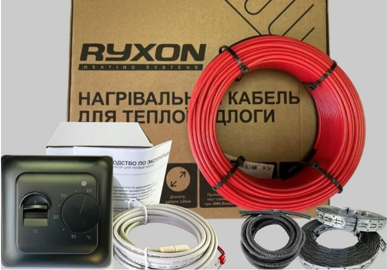 Тепла підлога RYXON HC20 з механічним терморегулятором 1,5-1,9 м2 300 Вт Чорний (51399)