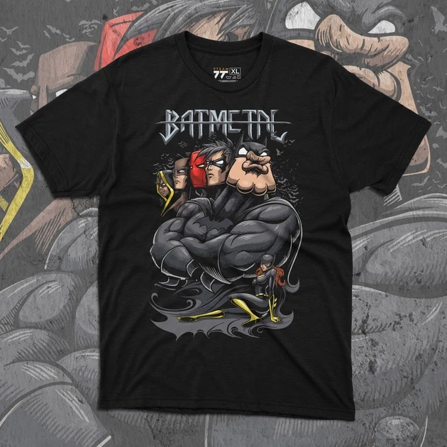 Футболка мужская с принтом Batmetal р. 48 (Anime1255)