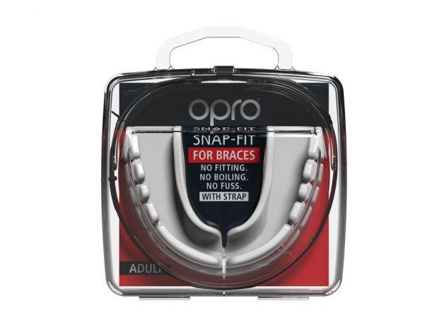 Капа боксерская Opro Snap-Fit FOR BRACES White (art.002318004) - фото 4