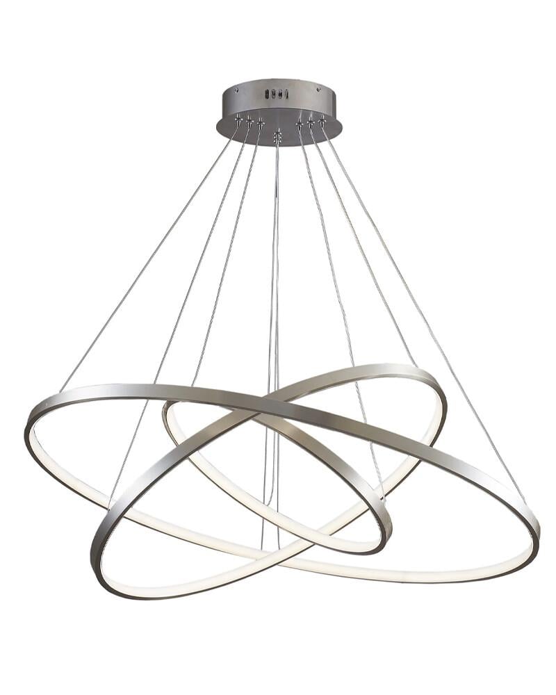 Светильник подвесной Polux 330048 Lea 3 LED 3x60W 4000K 8000Lm IP20 Серебряный (26385893)