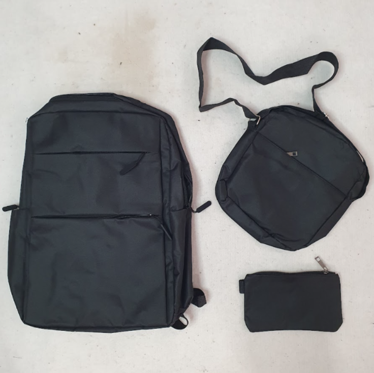 Рюкзак городской ART-9018 3в1 с сумкой и кошельком 21 л Черный