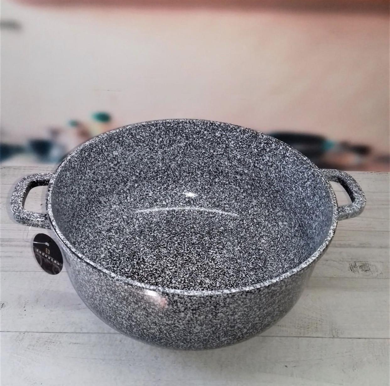 Кастрюля Edenberg с мраморным антипригарным покрытием и крышкой 6,8 л 28 см (EB-1171) - фото 6