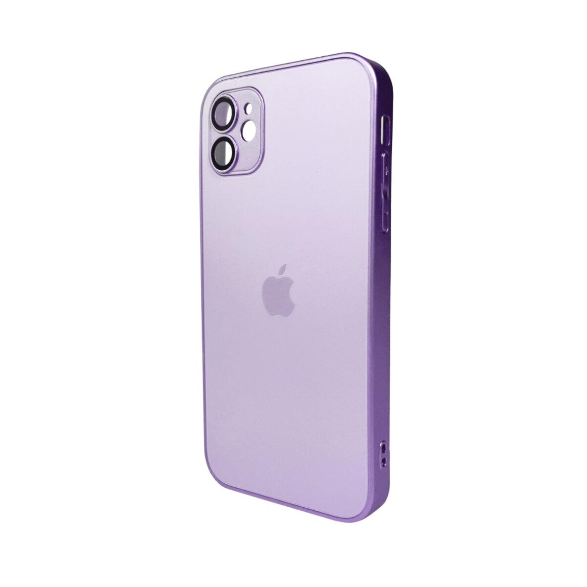 Противоударный чехол для Apple iPhone 11 AG Glass Matt Frame Color / Light Purple