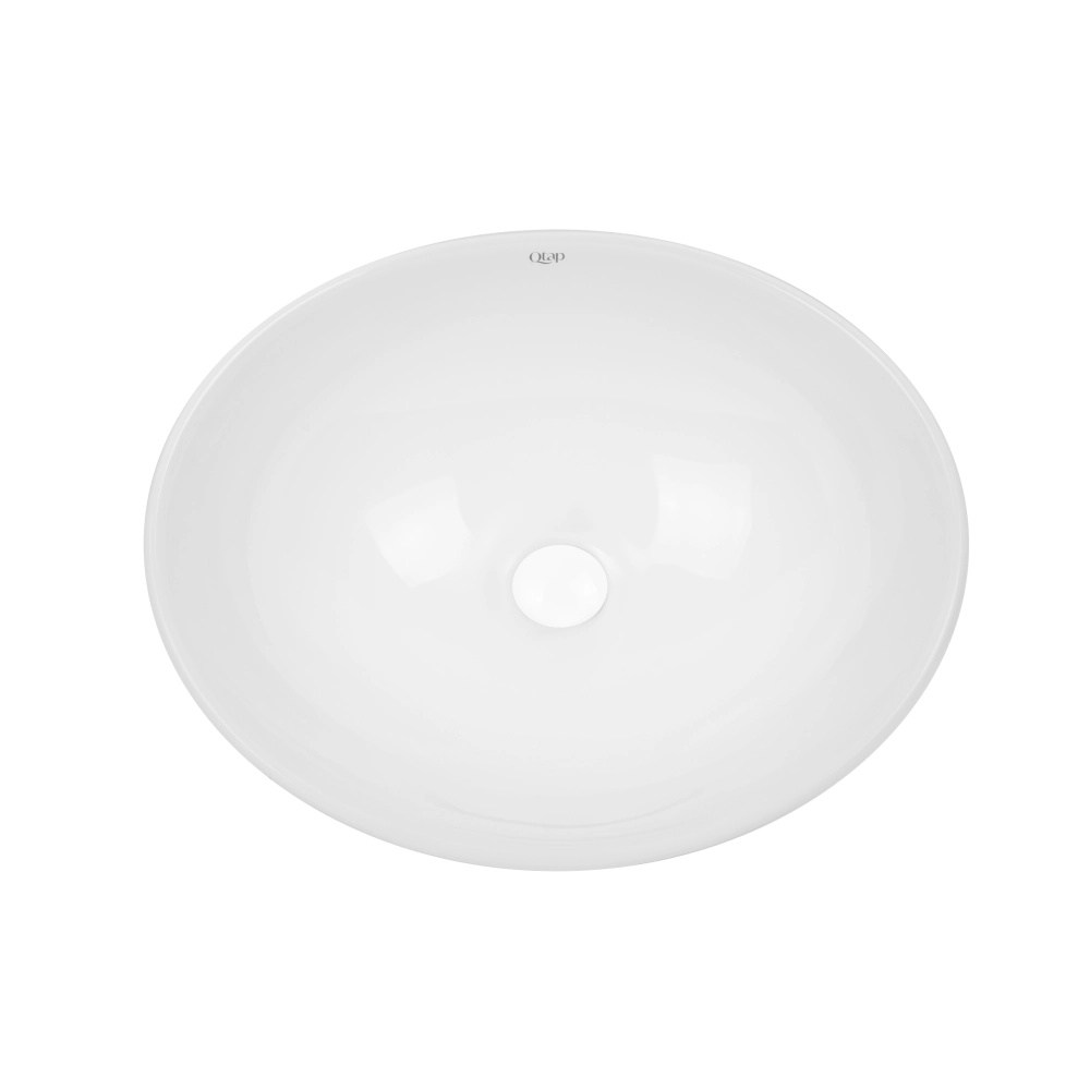Раковина накладная Qtap Dove овальная 330x420 мм Белый глянцевая (SD00052907)