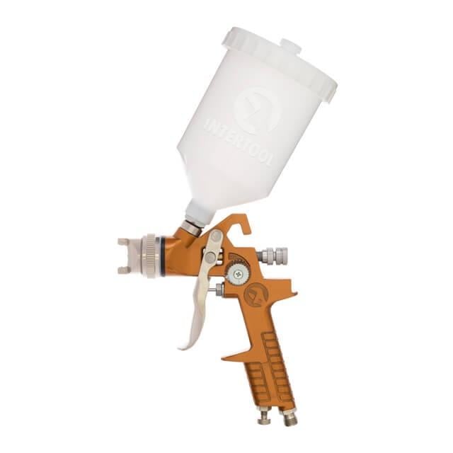 Краскопульт пневматический Intertool PT-0110 HVLP форсунка 1,5 мм верхний пластиковый бачок 600 мл 3 бар Краскопульт пневматический Intertool PT-0110 HVLP форсунка 1,5 мм верхний пластиковый бачок 600 мл 3 бар