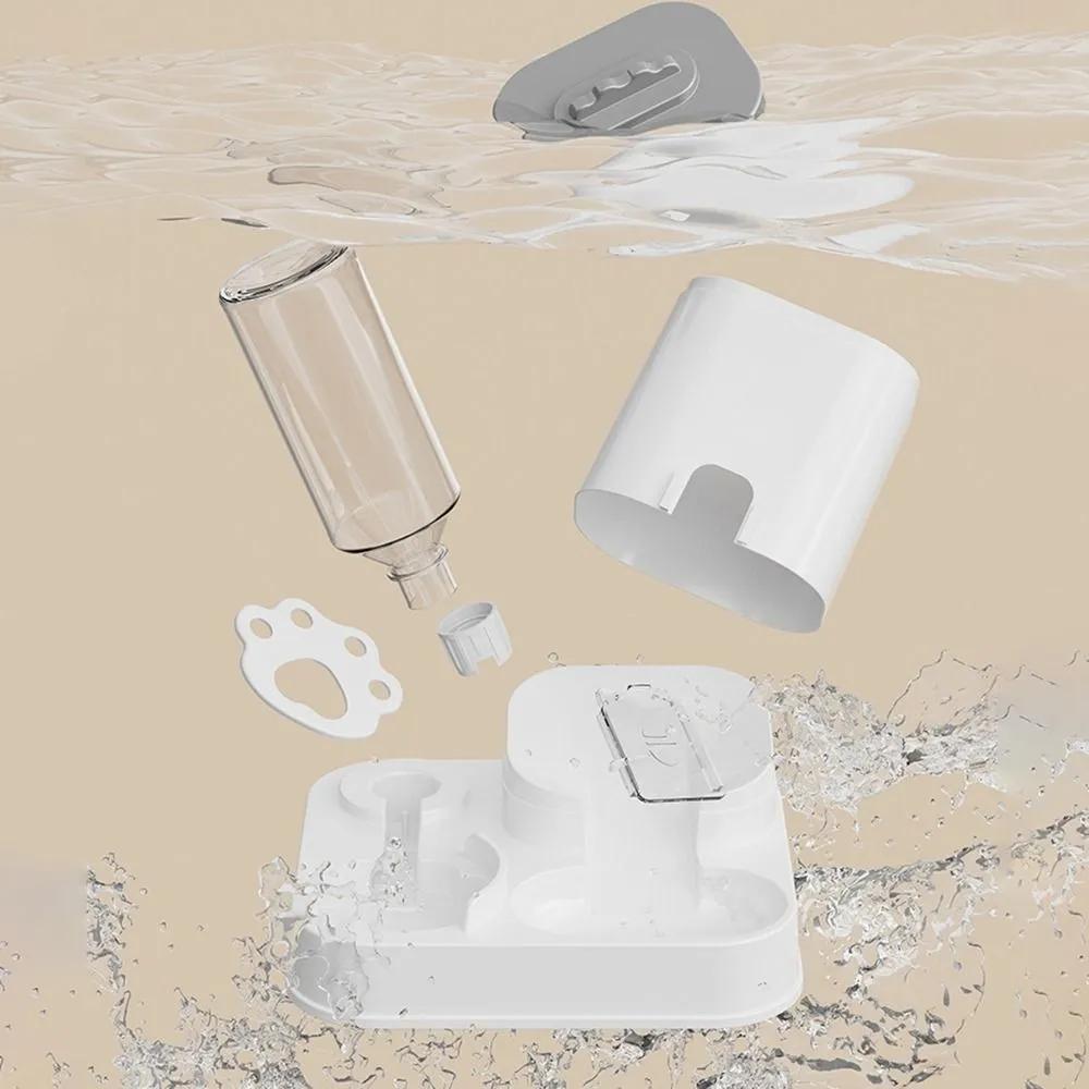 Кормушка с поилкой-дозатором для кошек и мелких пород собак автоматическая Белый (D-0067) - фото 7 Кормушка с поилкой-дозатором для кошек и мелких пород собак автоматическая Белый (D-0067) - фото 7