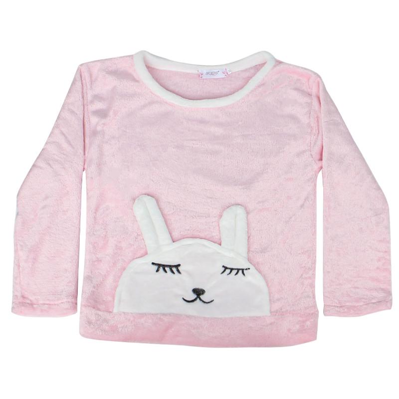 Женская пижама Lesko Bunny Pink L теплая флисовая домашний костюм - фото 5 Женская пижама Lesko Bunny Pink L теплая флисовая домашний костюм - фото 5