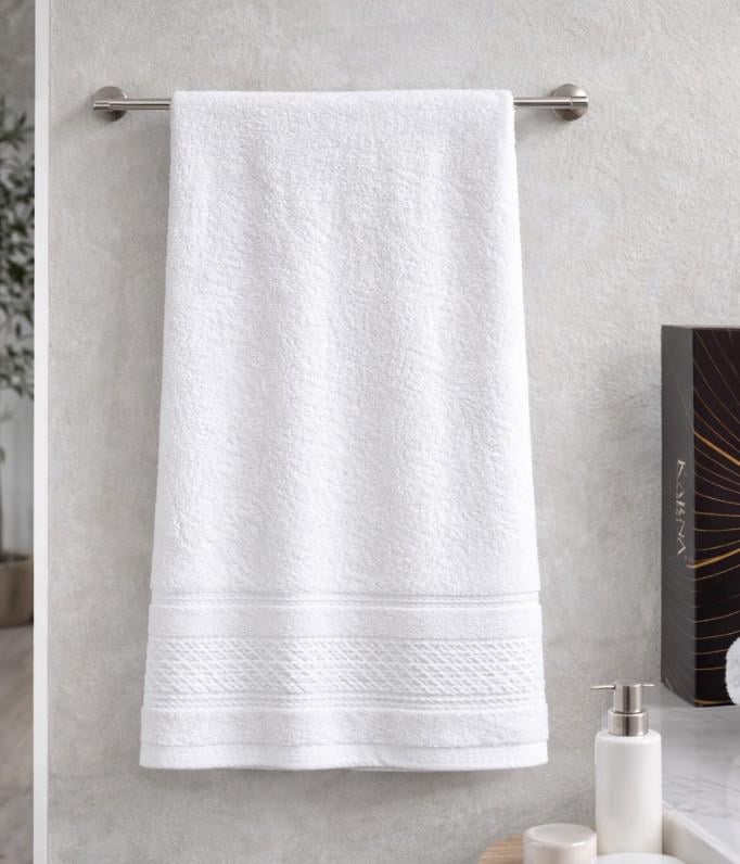 Рушник махровий KARNA для ванної 70х140 см Білий (TC303375785)