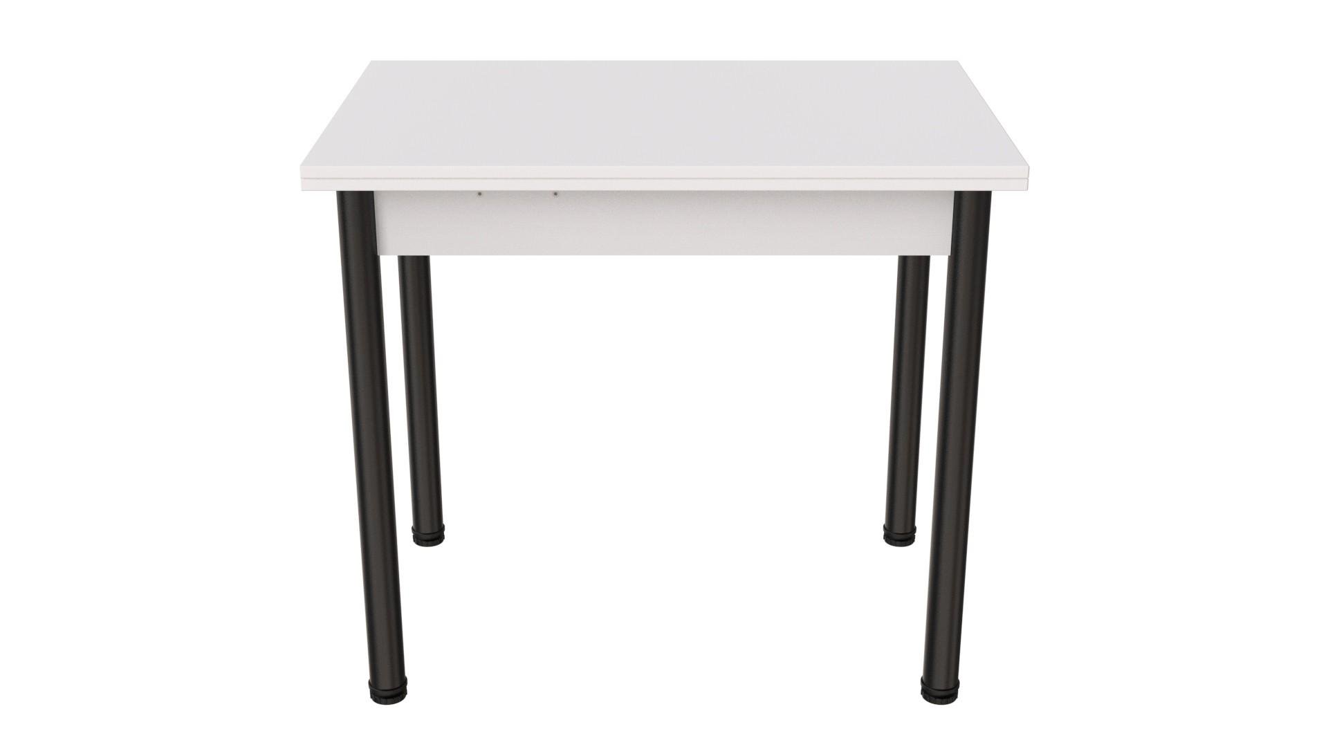 Обеденный стол-трансформер Ferrum-decor Берта металл/ДСП 16 мм 750x1200x900 мм Черный/Белый (FRD-105171) - фото 4 Обеденный стол-трансформер Ferrum-decor Берта металл/ДСП 16 мм 750x1200x900 мм Черный/Белый (FRD-105171) - фото 4
