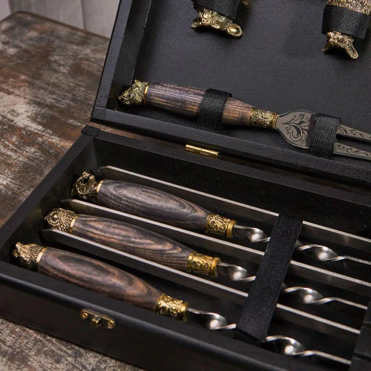 Набір шампурів Lux-Premium №2 - фото 3 Набір шампурів Lux-Premium №2 - фото 3