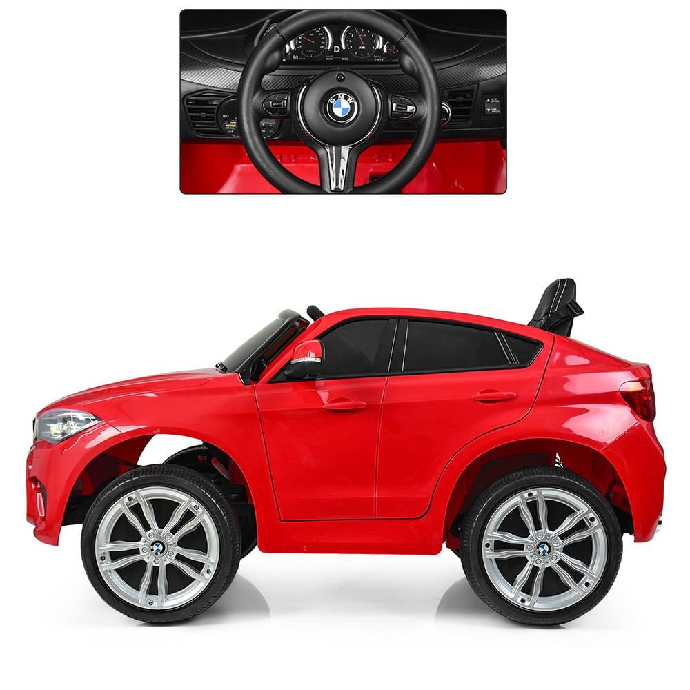 Детский электромобиль Bambi Racer BMW JJ2199EBLR-3 джип со светом/пультом Красный (13961912) - фото 2