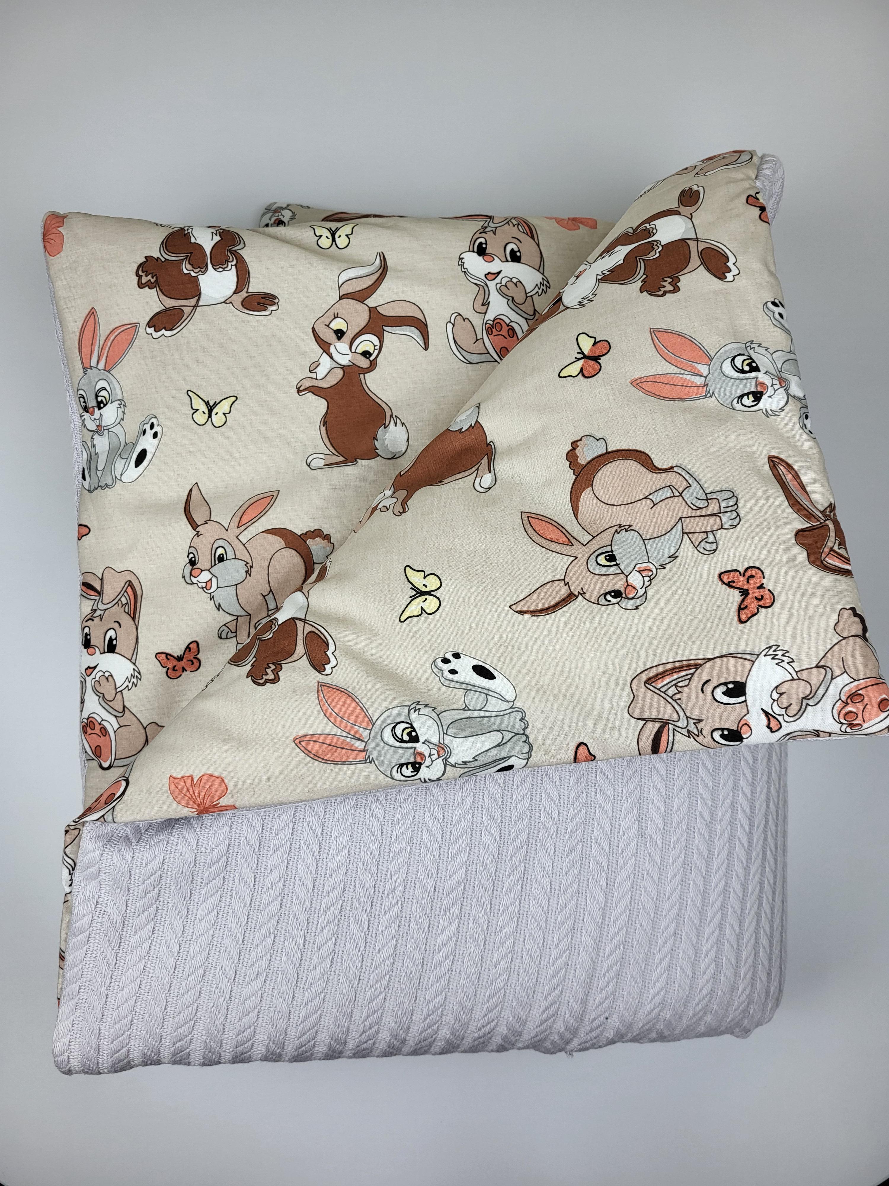 Конверт на выписку двухсторонний с зайчатами 100х80 см (1600) - фото 4 Конверт на выписку двухсторонний с зайчатами 100х80 см (1600) - фото 4