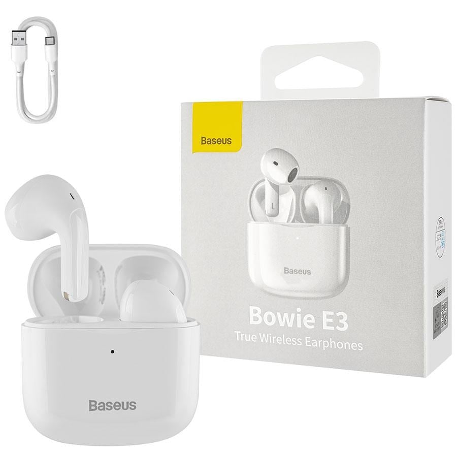 Наушники беспроводные BASEUS True Wireless Earphones Bowie E3 White (NGTW080002) - фото 2