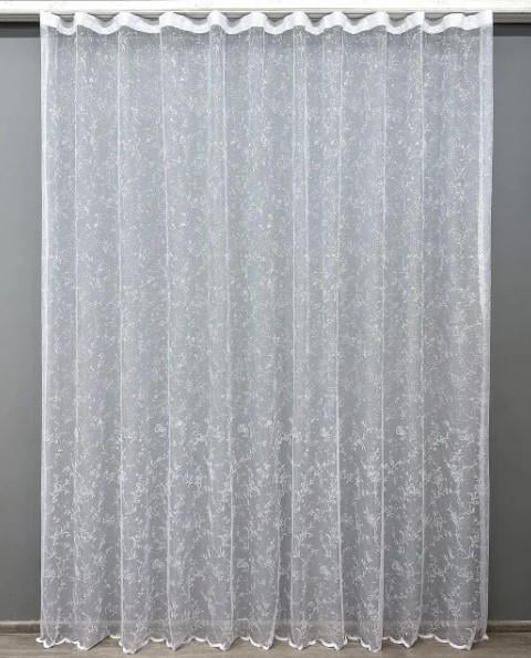 Тюль жакардовий з принтом 2,87 м Білий (1595т)