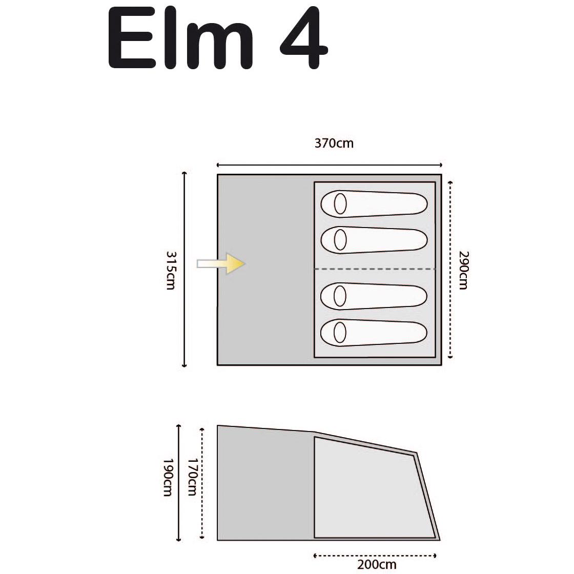 Намет Highlander Elm 4 Teal (20656) - фото 8 Намет Highlander Elm 4 Teal (20656) - фото 8