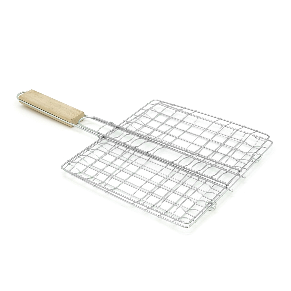 Решетка для гриля VOLTRONIC с деревянной ручкой 20х21 см (26498282)