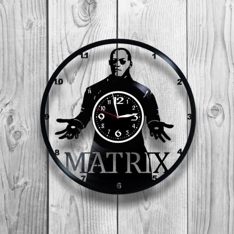 Годинник настінний Матриця 0411 з вінилової платівки