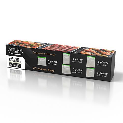 Набор вакуумных пакетов Adler AD 4514.1 для хранения продуктов 25 шт. (29596505)