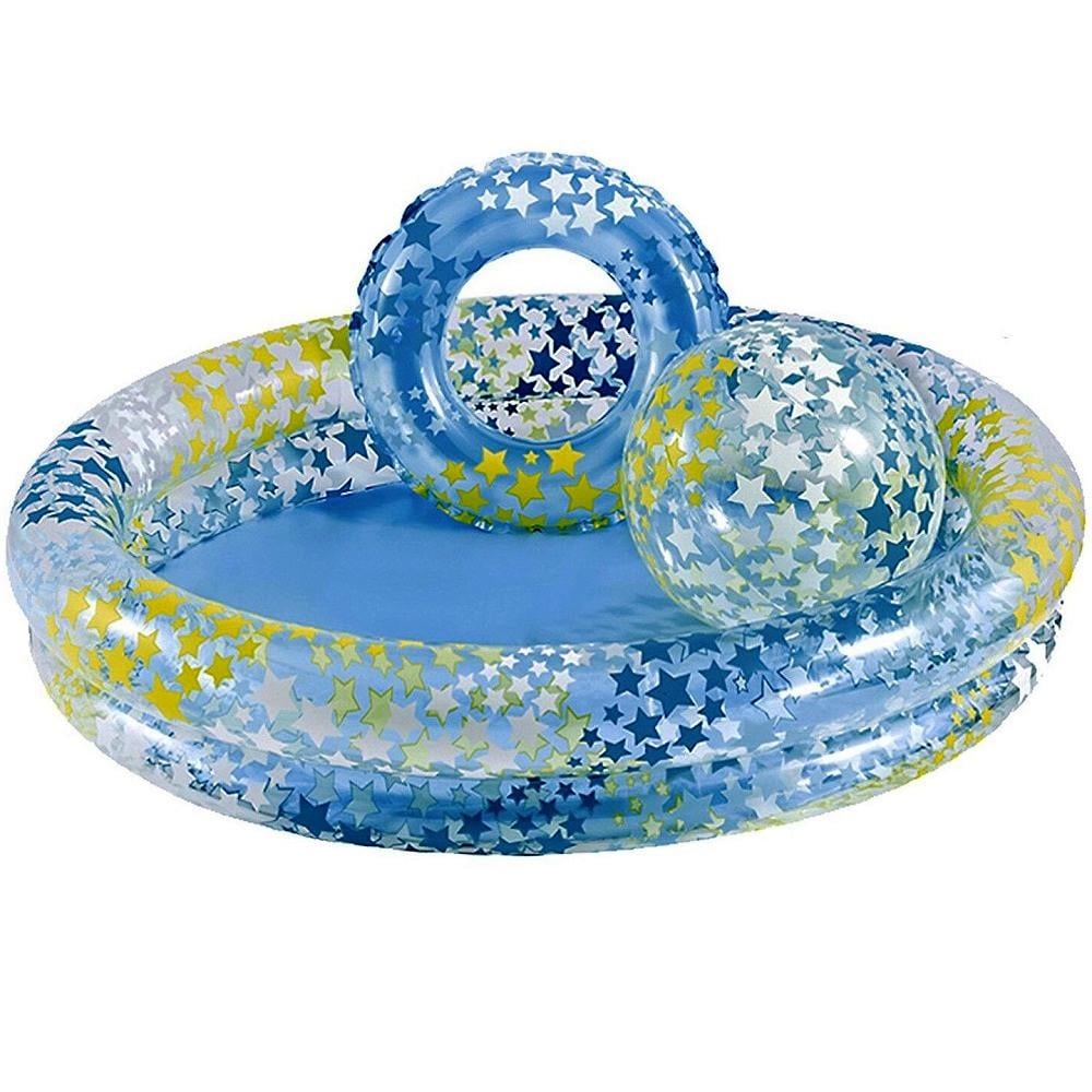 Басейн надувний дитячий Intex з м'ячем та кругом 122 см (28443663)