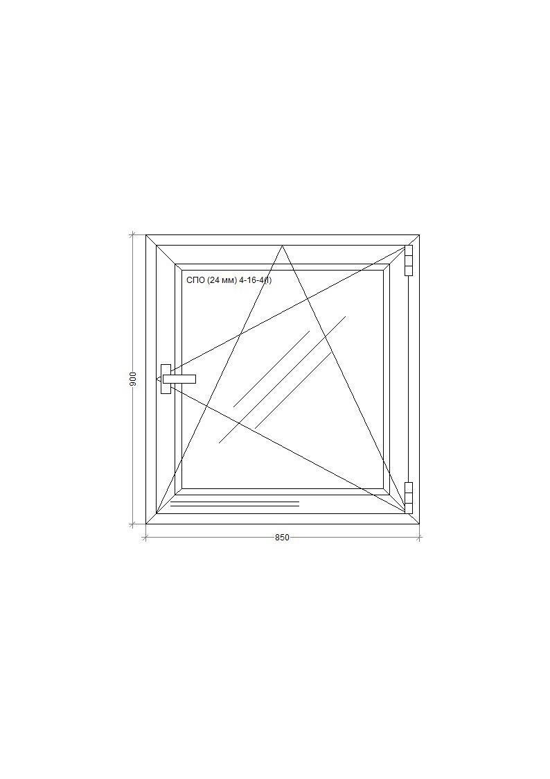 Окно металопластиковое WDS 5S поворотно-откидное 850x900 мм - фото 3 Окно металопластиковое WDS 5S поворотно-откидное 850x900 мм - фото 3