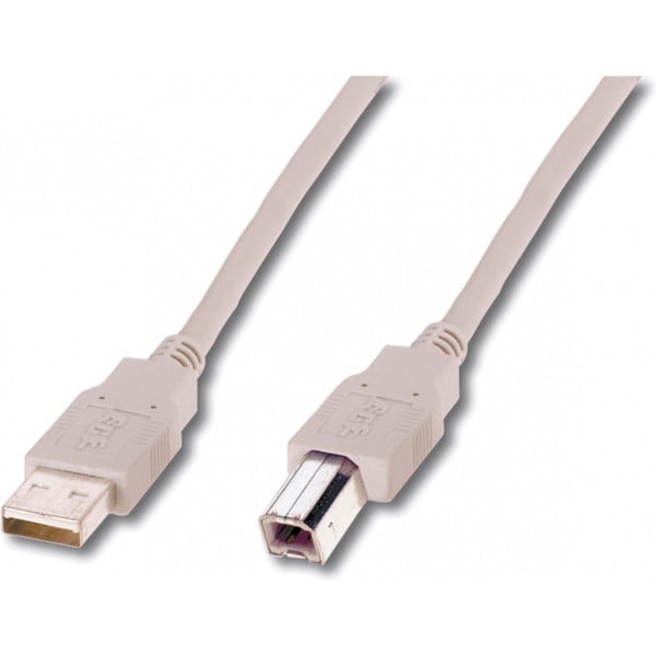 Кабель Digitus USB 2.0 AM/BM 3 м Beige (AK-300102-030-E)