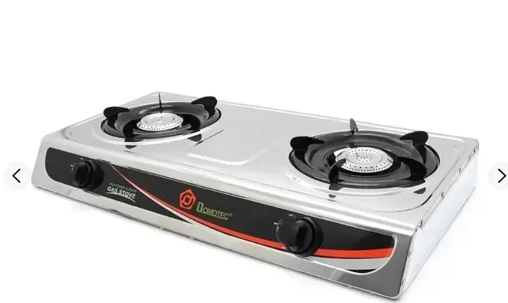 Настольная плита газовая Domotec MS-6606 на 2 конфорки 2,2 кВт (2029)