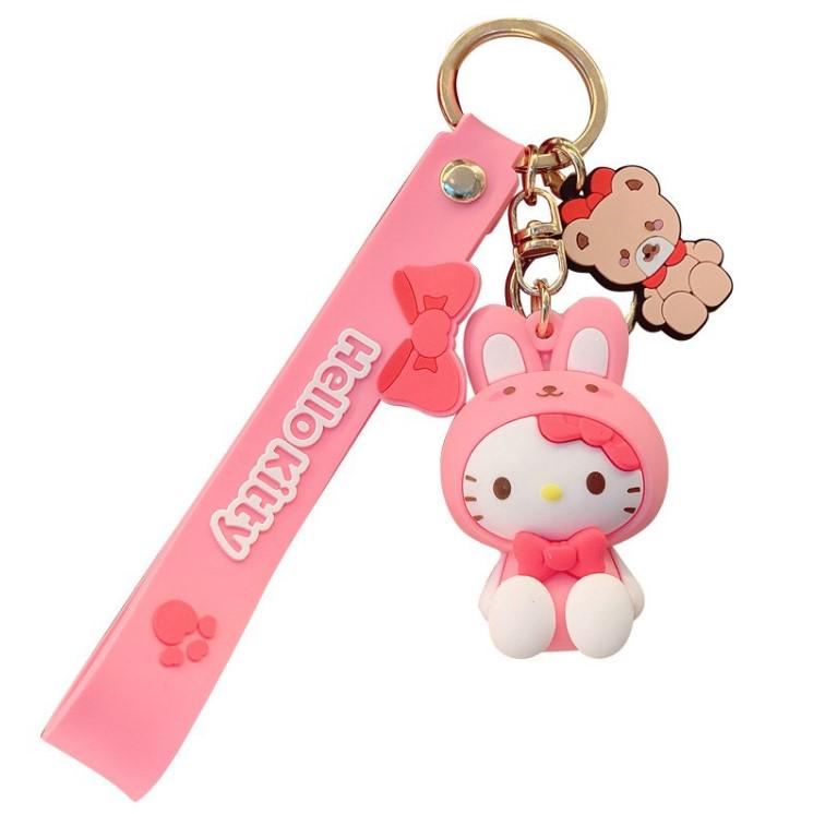 Брелок Hello Kitty в японском стиле Sanrio силиконовый 7 см (0349990c)