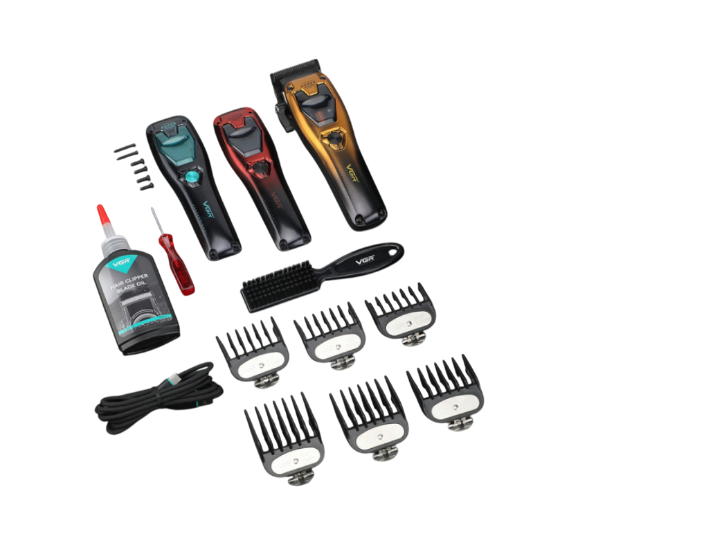 Машинка акумуляторна VGR для стрижки зі змінним корпусом (V-668)
