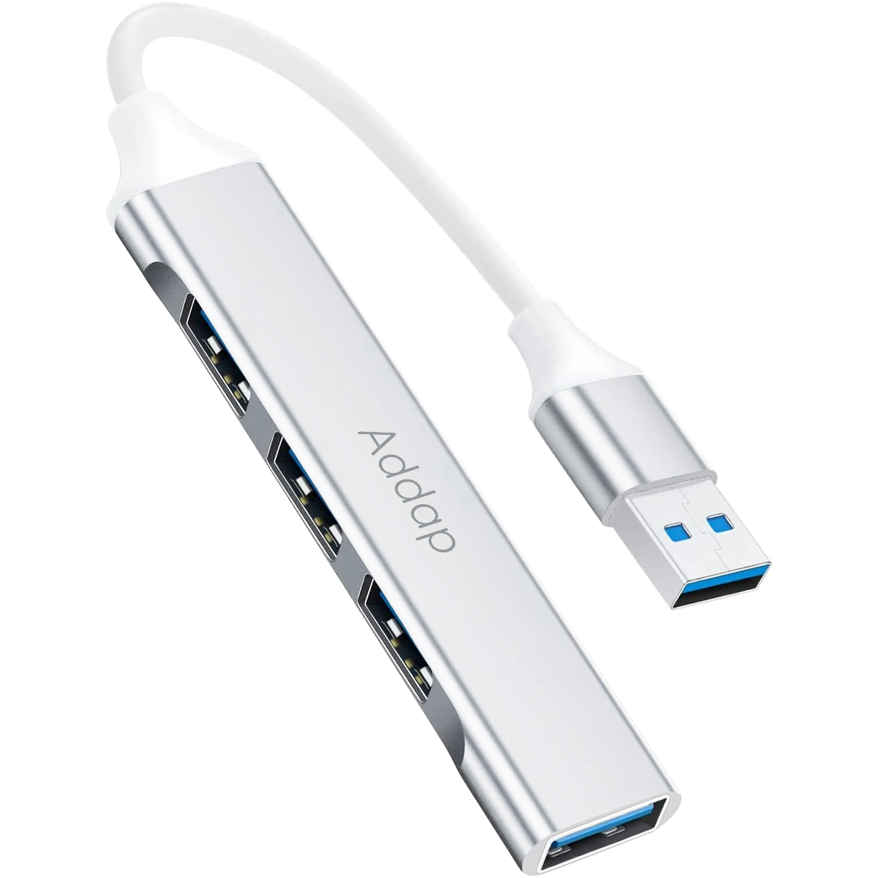 Хаб USB-A Addap UH-05 для ноутбука на 4 Usb порта Silver - фото 4