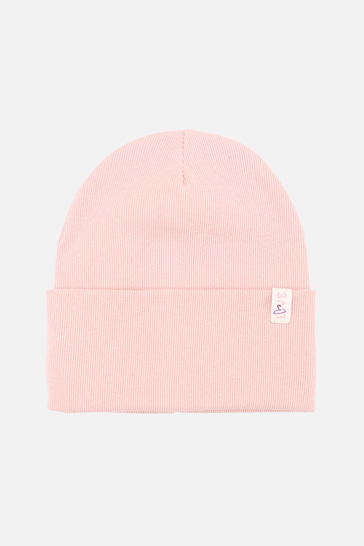 Шапка для девочки 54-56 см Пудровый (ЦБ-00281901)